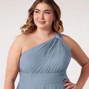 Azazie Charlize Dress in Steel Blue